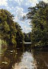 Peder Mork Monsted Canvas Paintings - A Summer's Day